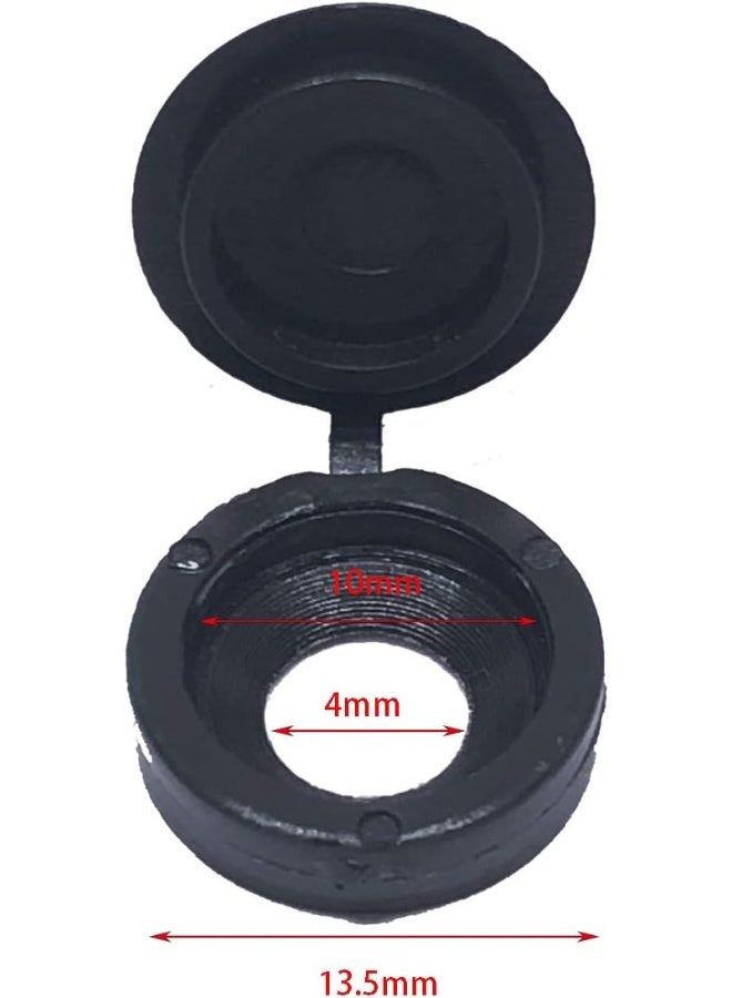 Youu 50 Pieces Plastic Hinged Screw Cover Caps Washer Flip Tops - 5 Colors Choose - Dark Brown  - Image 4