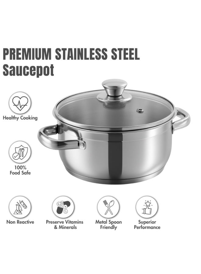 Pentola Set of 6 Pots set- Stainless Steel - Image 4