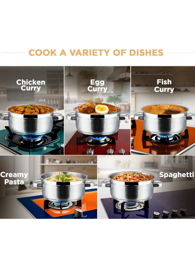 Pentola Set of 6 Pots set- Stainless Steel - Image 5