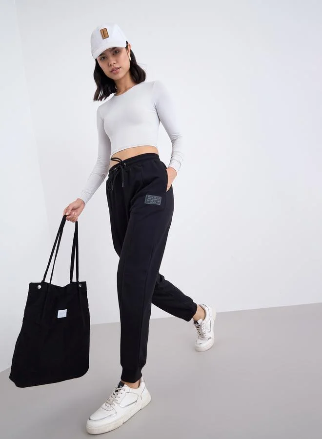 Women Black Relaxed Fit Joggers