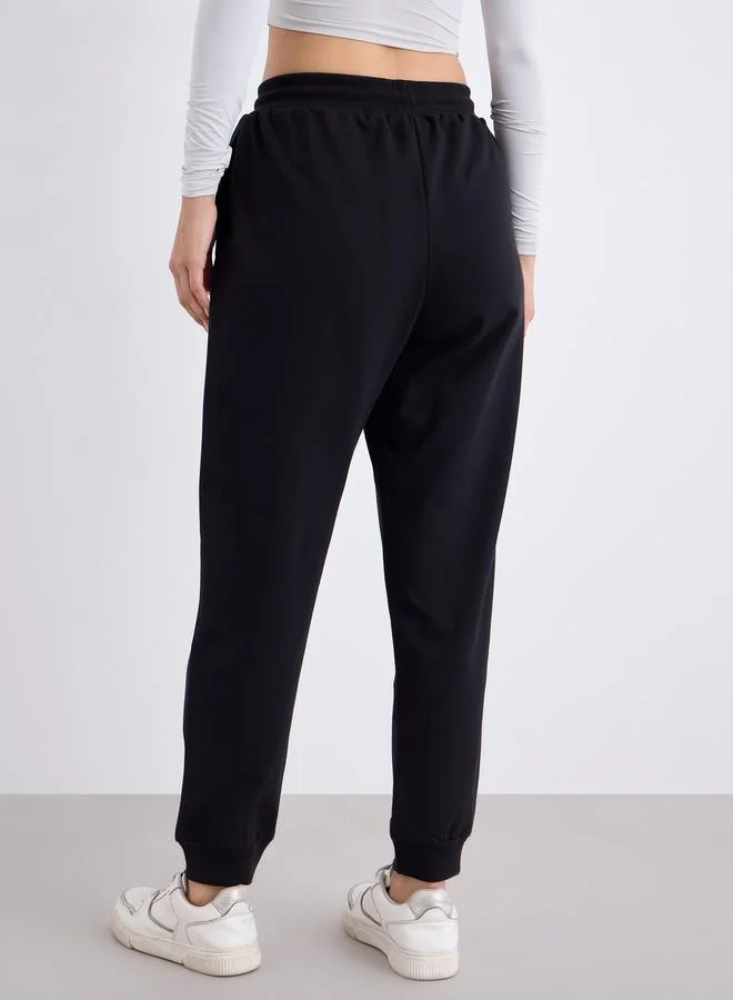 Styli Women Black Relaxed Fit Joggers