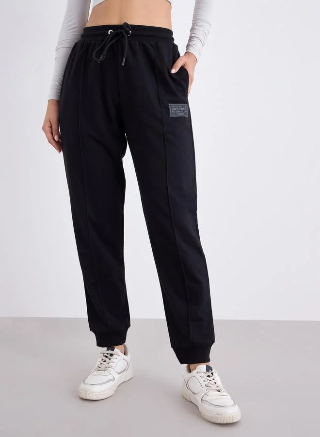 Styli Women Black Relaxed Fit Joggers