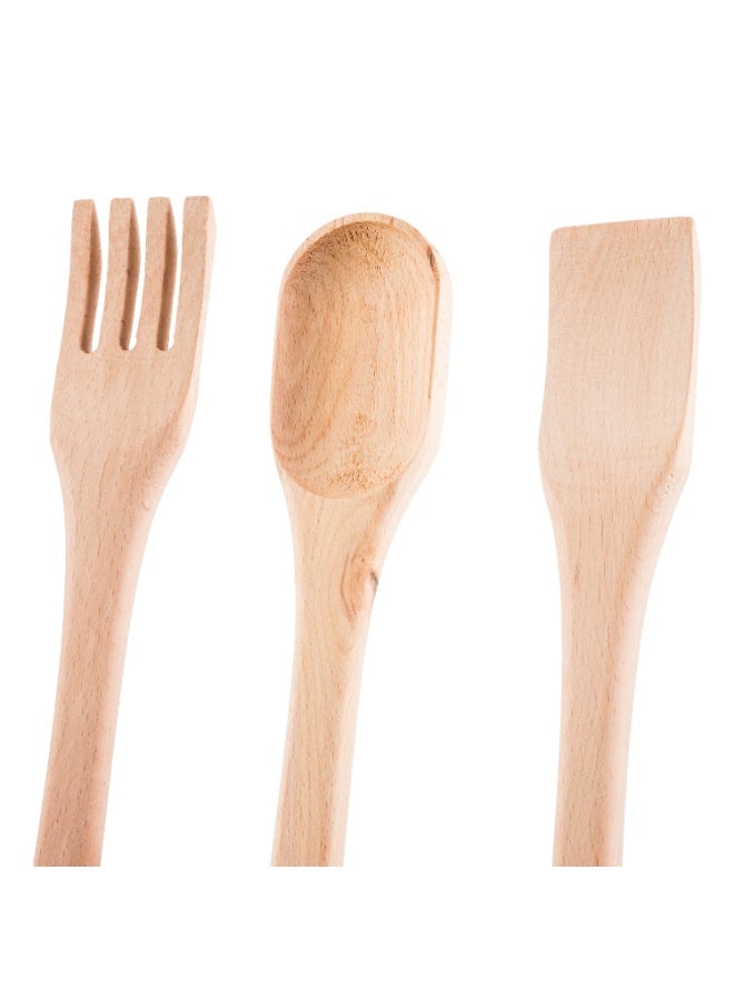 Dania Healthy wooden serving spoon set for cooking and high quality - Image 4