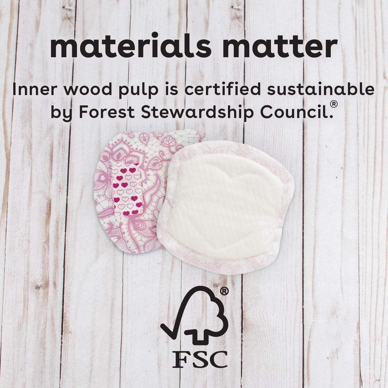 Bamboobies Disposable Nursing Pads for Breastfeeding & Sensitive Skin, Super-Absorbent Milk Proof Pads, Perfect Baby Shower Gifts, 120 Count - Image 3