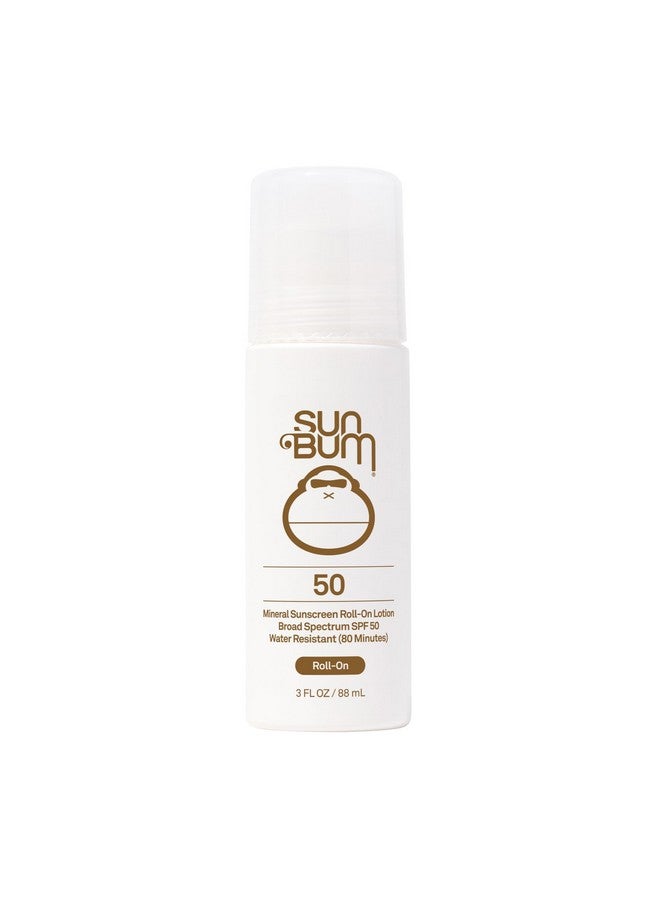 Sun Bum Mineral Spf 50 Sunscreen Rollon Lotion;Vegan And Hawaii 104 Reef Act Compliant (Octinoxate & Oxybenzone Free) Broad Spectrum Moisturizing Uva/Uvb Sunscreen With Zinc And Vitamin E;3 Ozwhite - Image 1