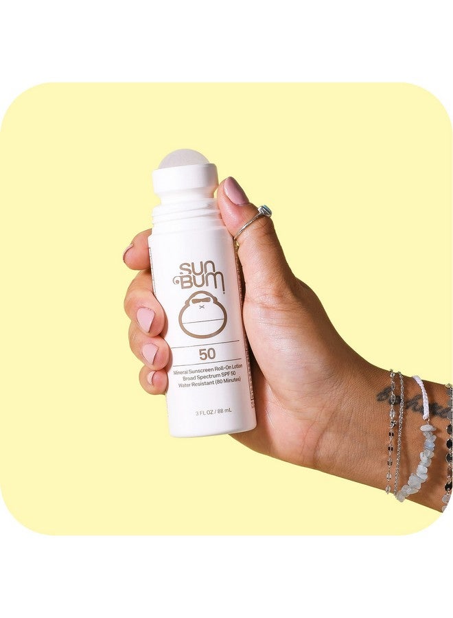 Sun Bum Mineral Spf 50 Sunscreen Rollon Lotion;Vegan And Hawaii 104 Reef Act Compliant (Octinoxate & Oxybenzone Free) Broad Spectrum Moisturizing Uva/Uvb Sunscreen With Zinc And Vitamin E;3 Ozwhite - Image 4