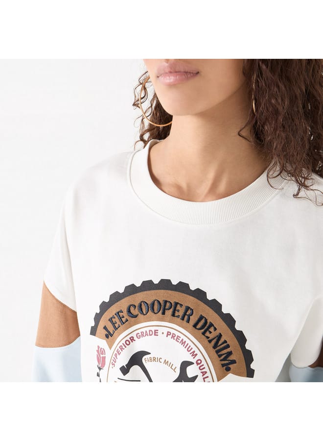 Lee Cooper Lee Cooper Printed T-shirt with Crew Neck and Long Sleeves  - Image 4