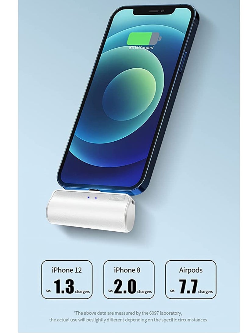 Mini Wireless Power Bank - 5000mAh (White) - Image 4