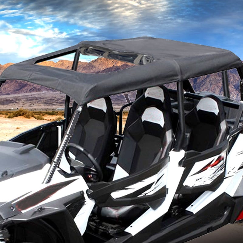 Goldfire غطاء قماش علوي قابل للتحويل Goldfire RZR لسيارة RZR 2015-2019، يناسب Polaris RZR 4 900/XP 4 1000/تيربو (4 مقاعد) - Image 3