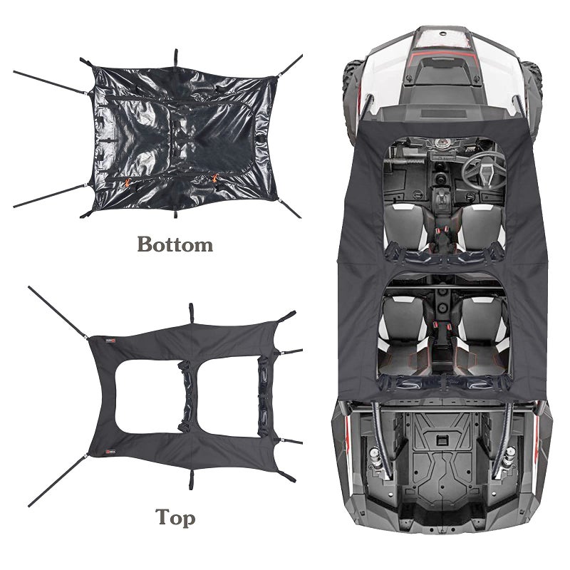 Goldfire غطاء قماش علوي قابل للتحويل Goldfire RZR لسيارة RZR 2015-2019، يناسب Polaris RZR 4 900/XP 4 1000/تيربو (4 مقاعد) - Image 5