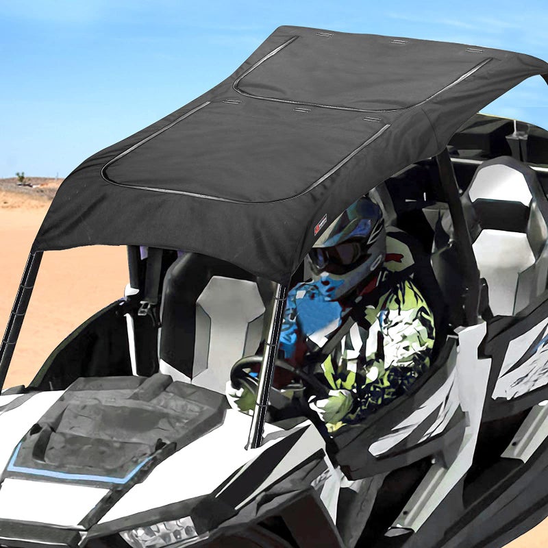 Goldfire غطاء قماش علوي قابل للتحويل Goldfire RZR لسيارة RZR 2015-2019، يناسب Polaris RZR 4 900/XP 4 1000/تيربو (4 مقاعد) - Image 4