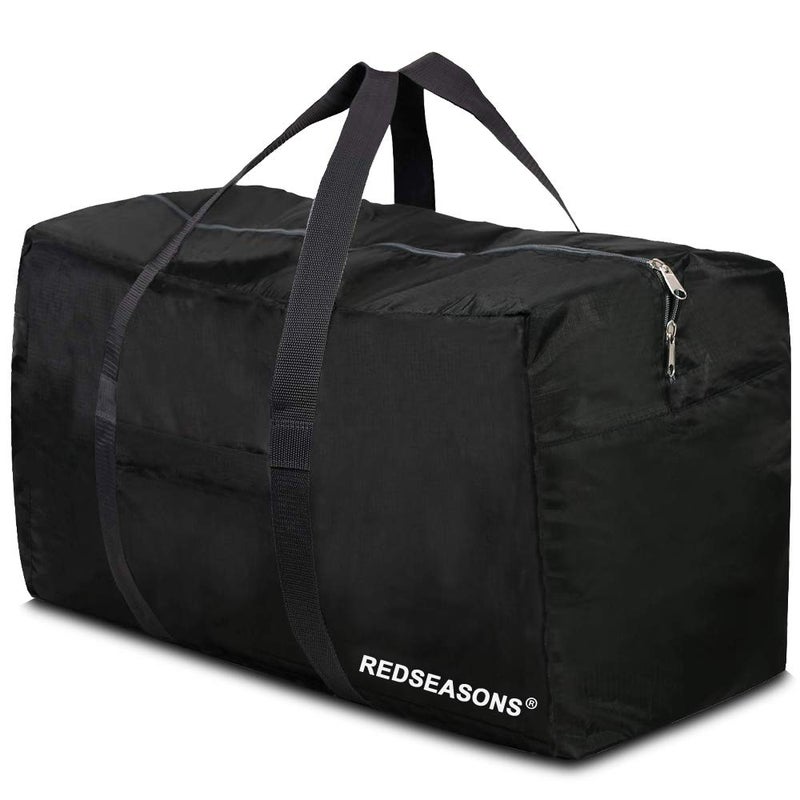 REDSEASONS Extra Large Duffle Bag Lightweight, 96L Travel Duffle Bag Foldable for Men Women, Black - Image 1