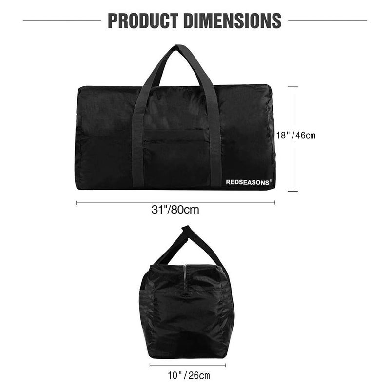 REDSEASONS Extra Large Duffle Bag Lightweight, 96L Travel Duffle Bag Foldable for Men Women, Black - Image 3