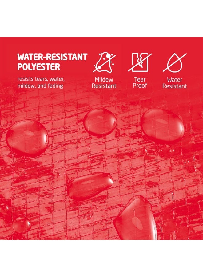 VTERLY Christmas Tree Storage Bag, Stores 90-inch Artificial Xmas Holiday Tree, Durable Waterproof Christmas Tree Bag, Zippered Bag, Strong, Durable Handles, Labeling Card Slot - Red - Image 3