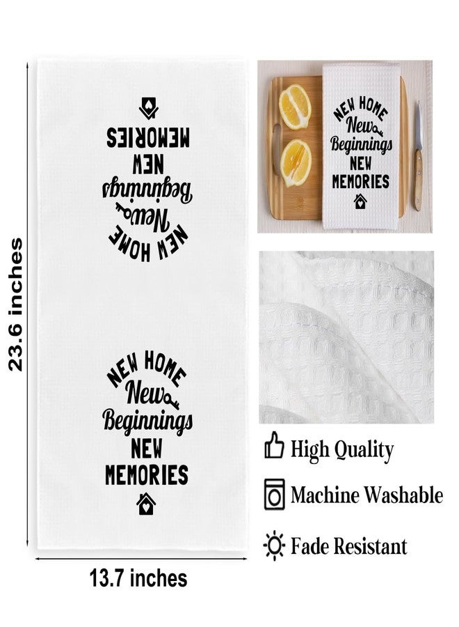 XFN 2PCS Housewarming Gifts New Home for Women Kitchen Towels, Reusable Absorbent Waffle Weave Dish Tea Towels for Cleaning Cooking Baking, Microfiber Kitchen Towel, Farmhouse Gifts for Family Friend - Image 2