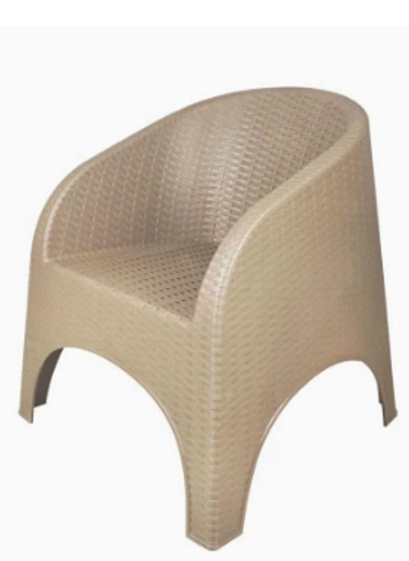 Generic - Polypropylene Rattan Armchair Biege - Image 1
