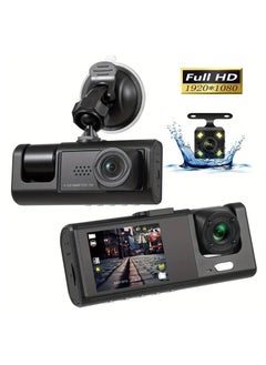 Generic Three-Camera Driving Recorder with Reverse Image, Night Vision, and Auxiliary Lighting, 1080P Dashcam
