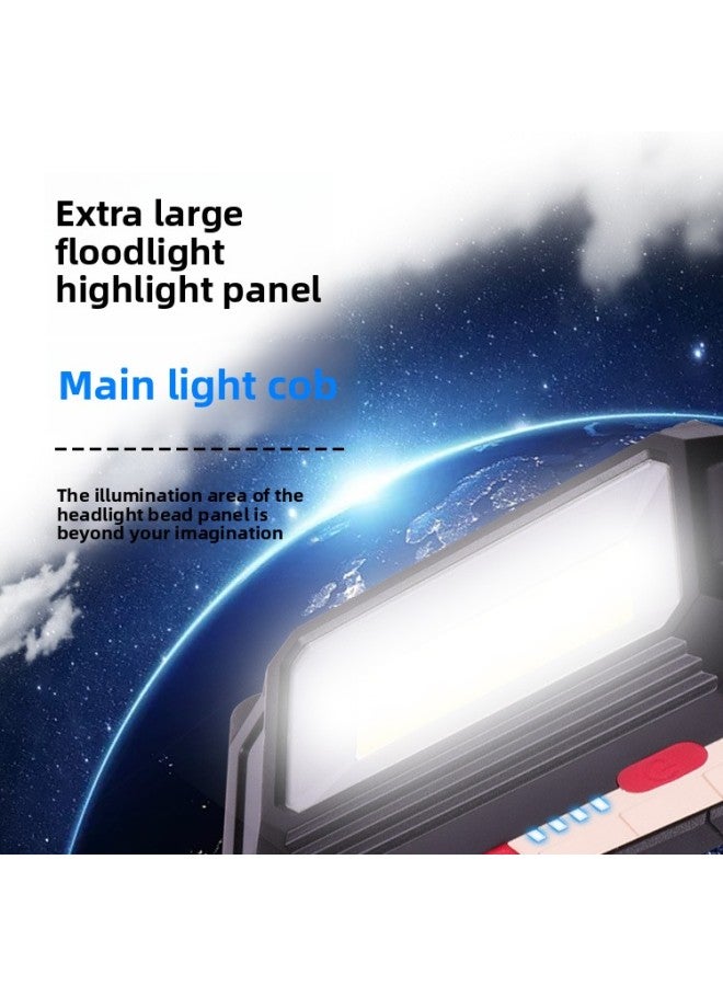 Loquat COB Work Light Strong Light Charging Hanging Buckle Car Inspection Light With Magnet LED Super Bright Folding Camping Light-Color: Double COB + T6 (with Hook + Magnet) - Image 2