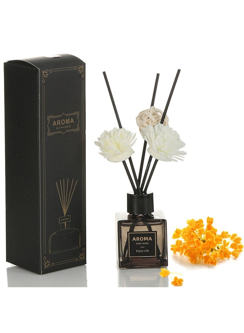 SänHahn 50ml Reed Diffuser Set : Osmanthus Blended Fragrance Diffuser Air Fresheners, Long-Lasting Aromatherapy Diffusers Essential Oil, for Home Bedroom Bathroom Office Decor(10% Conc) - Image 1