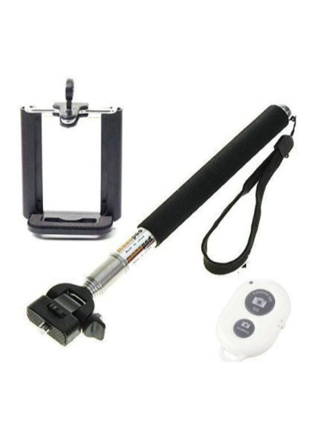 NIBEMINENT Monopod Selfie Stick With Bluetooth Remote Control Black  - Image 5