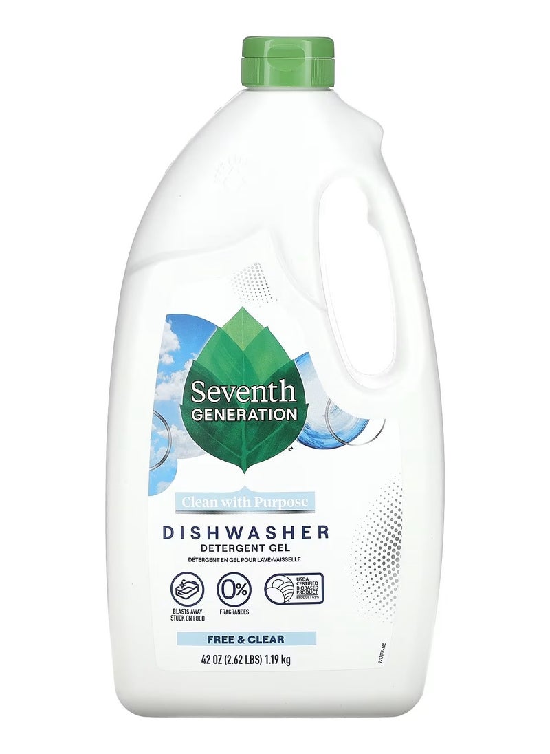 Seventh Generation Dishwasher Detergent Gel No Fragrances No Additives 42 oz 1.19 kg