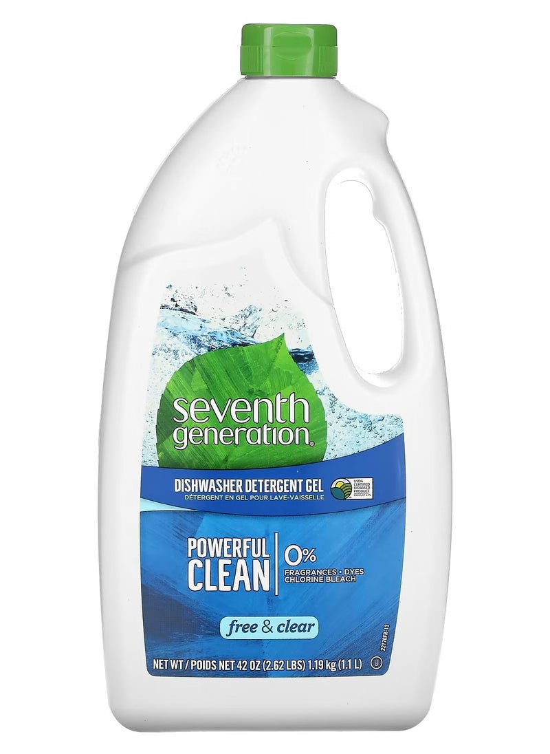 Seventh Generation Dishwasher Detergent Gel No Fragrances No Additives 42 oz 1.19 kg