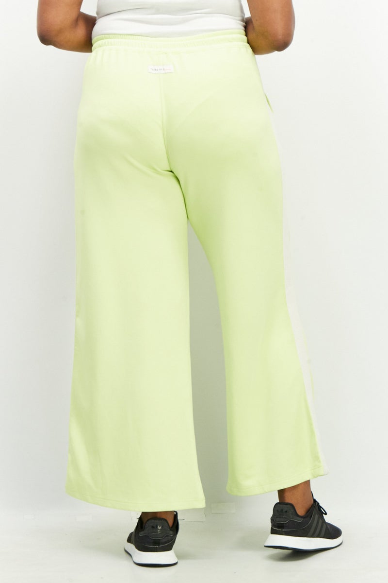 TRIBE OF 6 Women Regular Fit High Wasted Wide Leg Pant, Lime - Image 3