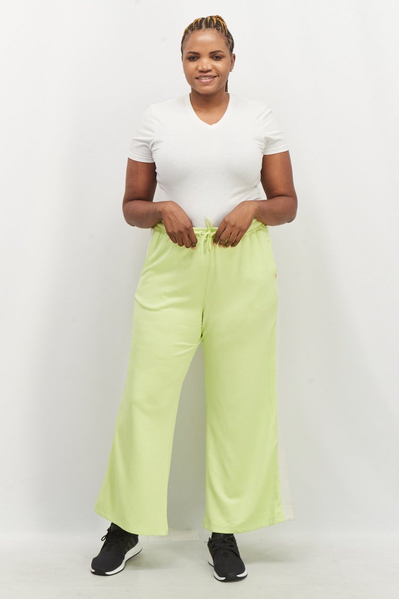 TRIBE OF 6 Women Regular Fit High Wasted Wide Leg Pant, Lime - Image 2