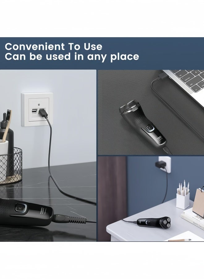 5V USB Charging Cable For Philips Norelco Shaver wet and dry shaver 2400 2600 Series 5000 7000 3000 Compatible With Philips Oneblade QP2724 QP2834 QP1924 Fast Charging For Home Travel Office Daily Use - Image 4