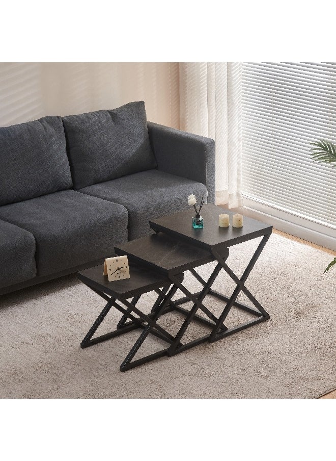 Home Box Ascot 3-Piece Nesting Tables Set 40 x 50 x 45 cm  - Image 5