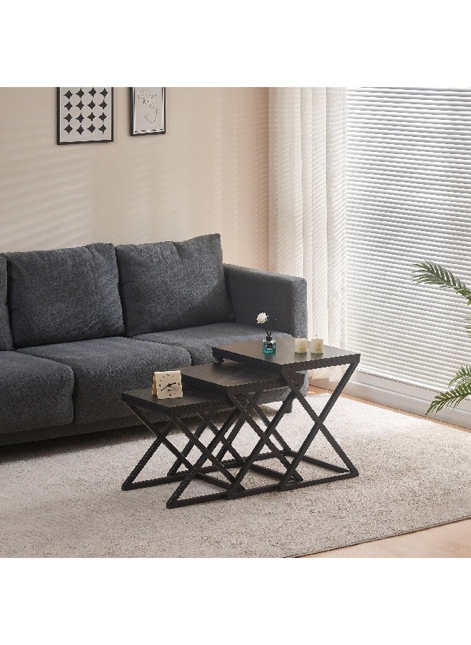 Home Box Ascot 3-Piece Nesting Tables Set 40 x 50 x 45 cm  - Image 2