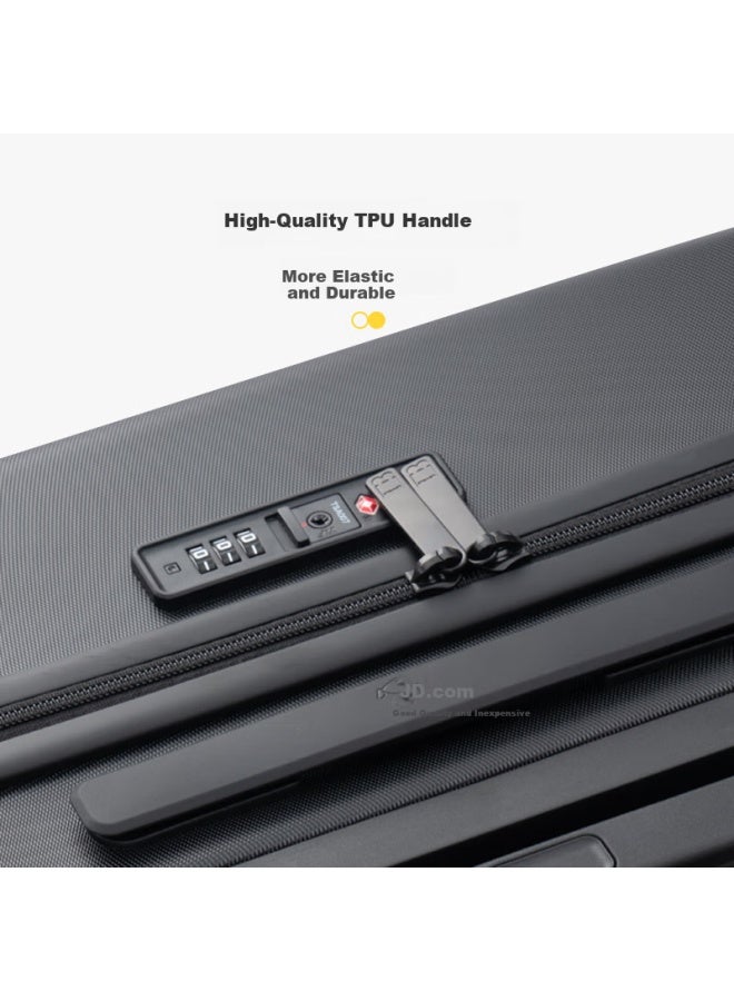 Level8 Traveler Series Pc Luggage 20-inch Carry-on Suitcase With Password Lock For Men And Women, Gray - Image 2