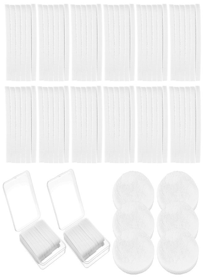 xozeooeu 240+2 Pack White Compressed Facial Sponges with Storage Box, Professional Round Compress Face Cleaning & Makeup Removal Sponges for Estheticians, Soft Reusable Exfoliating Spa Sponge (3.1") - Image 1