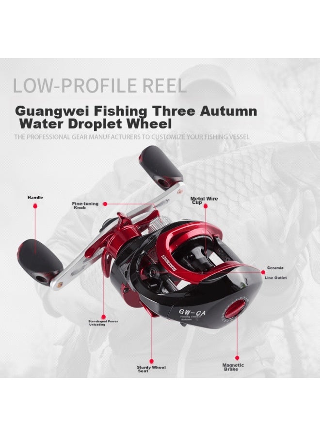 Gw Fishing Triple Autumn Water Drop Reel, Double Line Cup, Left-handed Magnetic Brake Water Drop Reel, 9-axis Fishing Reel, Anti-explosion Line Fishing Reel Fishing Tackle Accessories, Fishing Supplies - Image 2