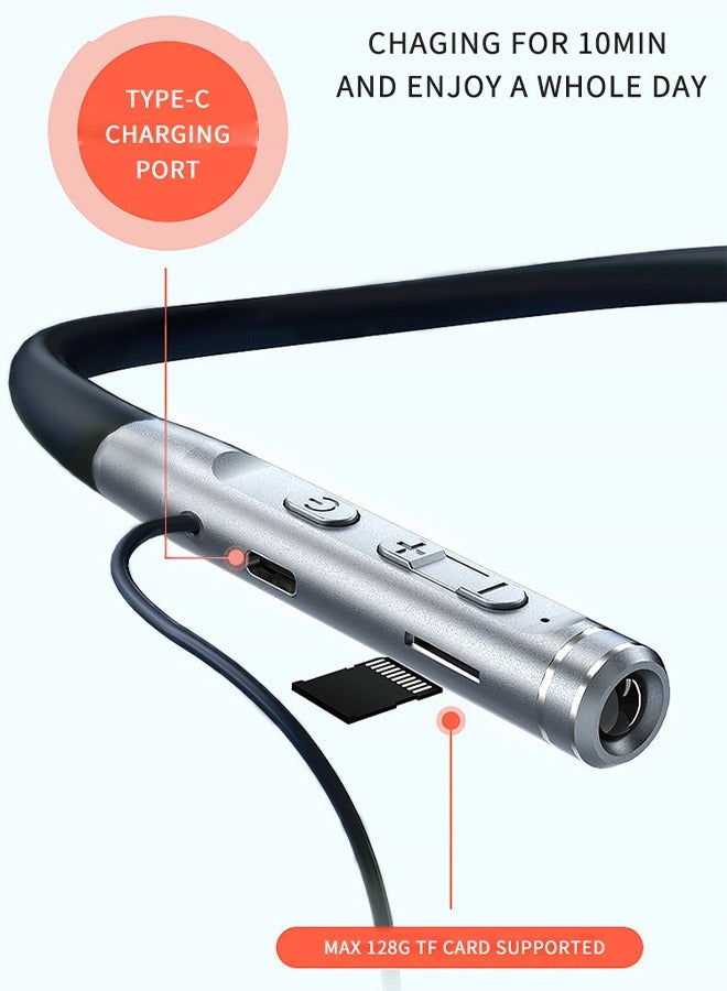 DUNISO Wireless Headphones Bluetooth 5.2 Open Ear Headphones with TF Card Slot and Flashlight Sweatproof Sport Headset for Running Cycling Driving Hiking  - Image 4