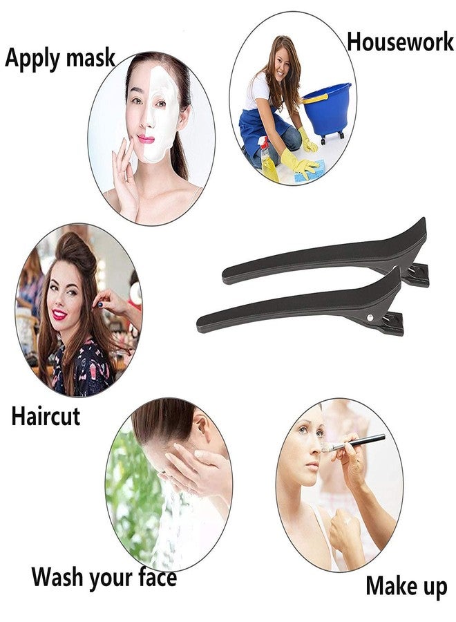 Myynti Women Girls Professional Salon Hair Styling dressing Parlor Sectioning Clips -Set of 12 Pieces (Black) - Image 4