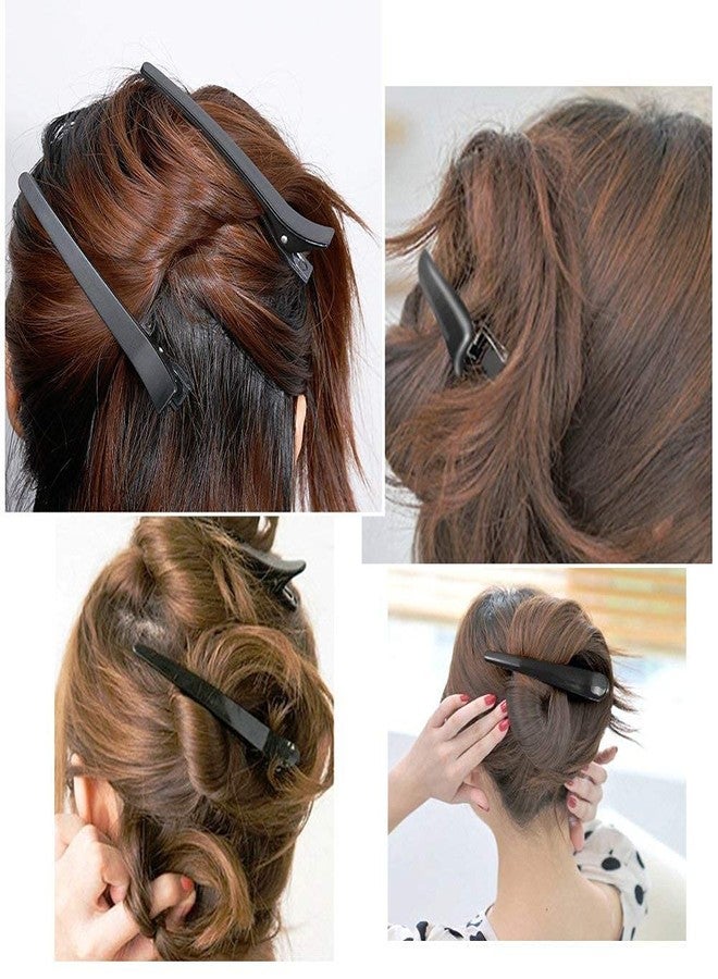 Myynti Women Girls Professional Salon Hair Styling dressing Parlor Sectioning Clips -Set of 12 Pieces (Black) - Image 2