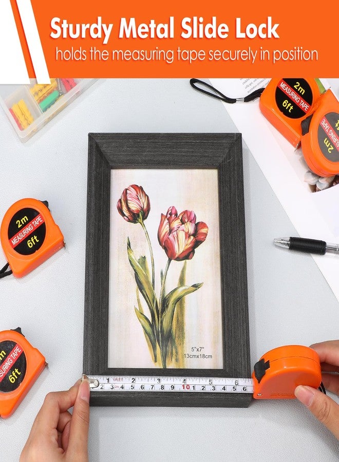 Copkim 50 Pcs Small Tape Measure Keychain Mini Measuring Tape Retractable 6ft 2m, Metric and Inch, Lot Bundle Retractable Handy Pocket Tape Mini Gifts for Daily Use, Party Favors and Prizes for Men - Image 5