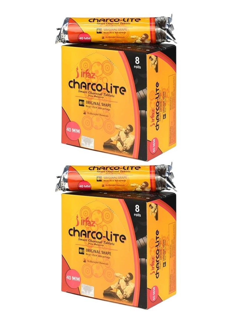 irfaz Pack of 2 - 160-Piece Quick Ignite Bakhoor Charcoal Tablets – 40MM for Fast & Even Burning  - Image 2