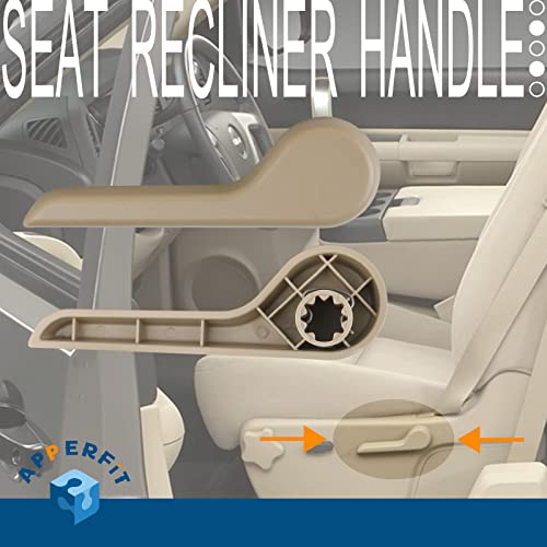 APPERFiT Seat Recliner Handle Lever Front Left+Right Side Compatible with 2007-2013 Chevy Chevrolet Avalanche Silverado Suburban, GMC Sierra Yukon Replaces 15232595 15232599 - Image 2