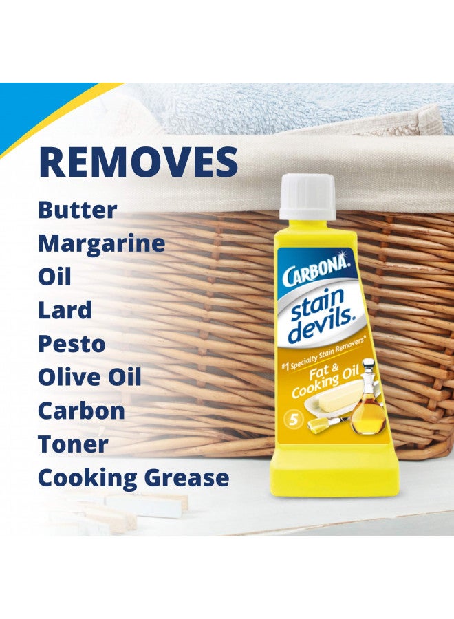 CARBONA Carbona Stain Devils® #5 - Fat & Cooking Oil | Professional Strength Laundry Stain Remover | Multi-Fabric Cleaner | Safe Formula | 1.7 Fl Oz, 3 Pack  - Image 3