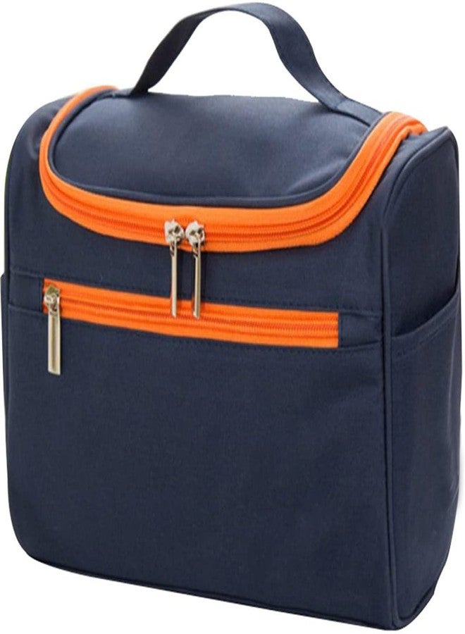 BigPlayer Nylon Compact Blue Cosmetic Bag - Zippered Makeup Organizer & Toiletry Pouch for Travel - Image 1