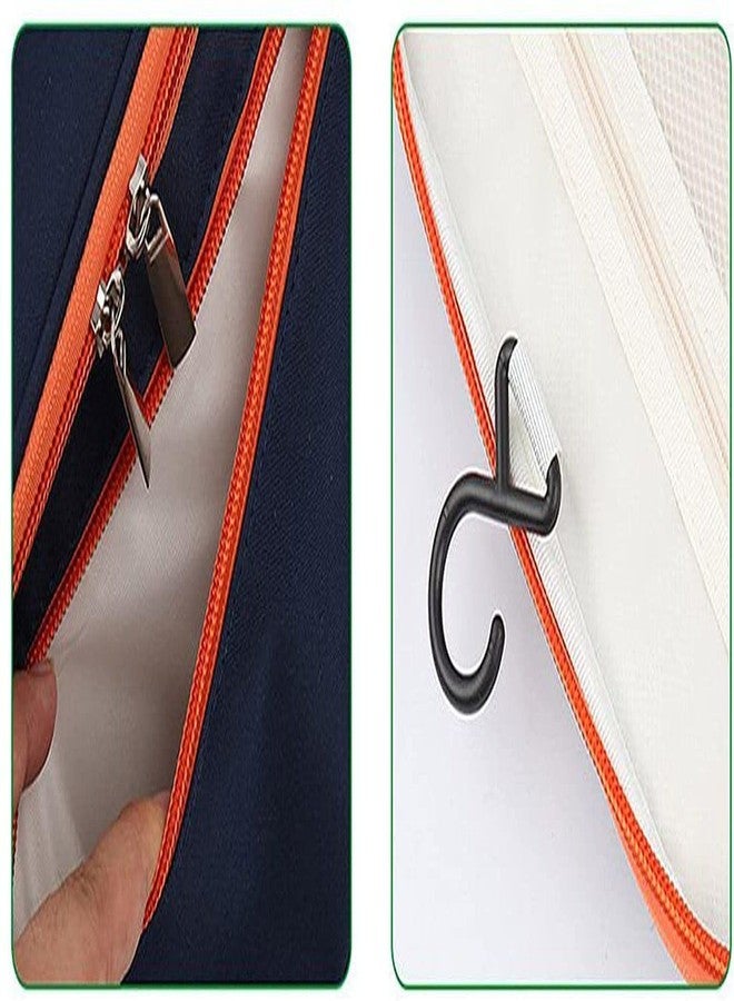 BigPlayer Nylon Compact Blue Cosmetic Bag - Zippered Makeup Organizer & Toiletry Pouch for Travel - Image 2