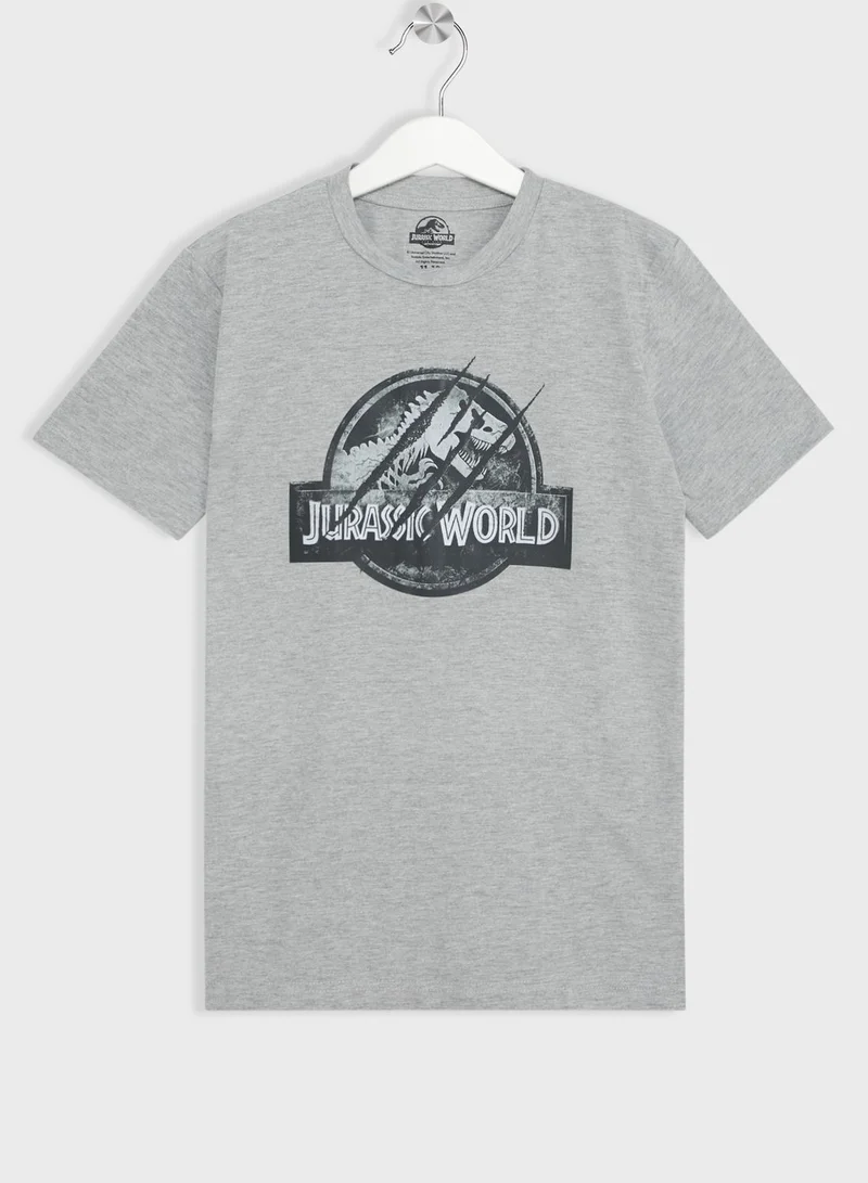 UNIVERSAL Jurasic World Teen Boys Graphic Printed Tee