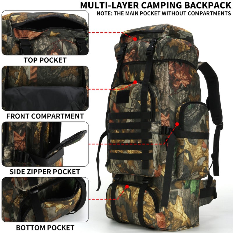 W WINTMING Hiking Backpack for Men 70L/100L Camping Backpack Military Rucksack Molle 3 Days Assault Pack for Climbing - Image 3