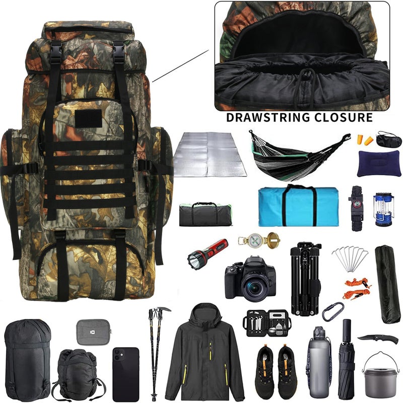 W WINTMING Hiking Backpack for Men 70L/100L Camping Backpack Military Rucksack Molle 3 Days Assault Pack for Climbing - Image 4