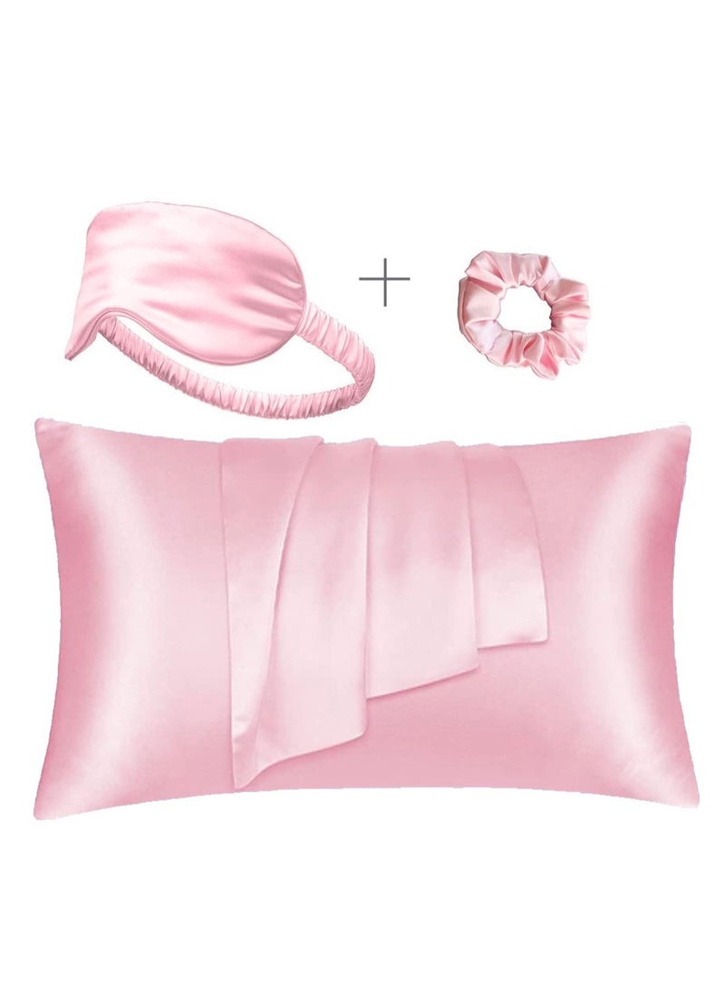 Prime by javaudan Silk Pillow Case Silk Eye Cover Silk Hair Scrunchies for Women  - Image 1