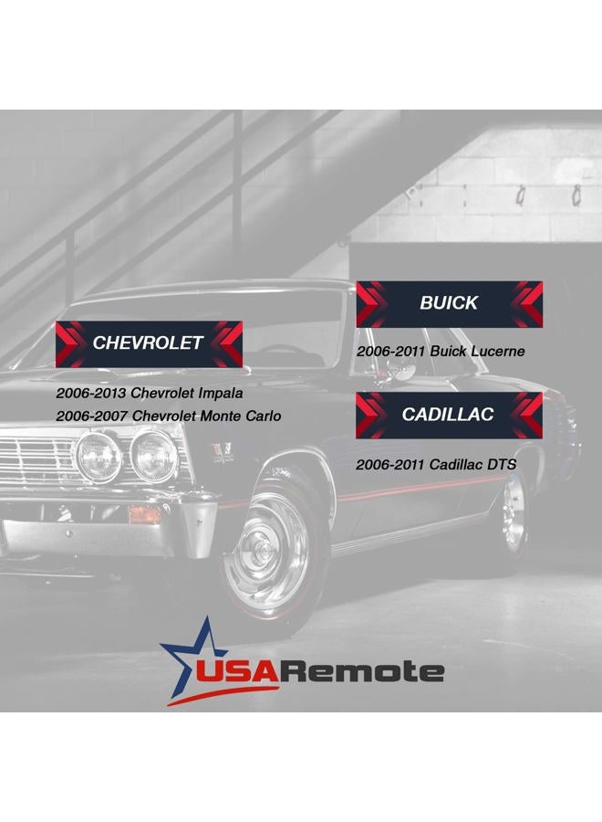 USARemote جهاز تحكم عن بُعد لدخول السيارة بدون مفتاح يناسب شيفروليه إمبالا ومونتي كارلو/كاديلاك دي تي إس/بيوك لوسيرن 2006 2007 2008 2009 2010 2011 2012 2013 (OUC60270، OUC60221) - Image 5