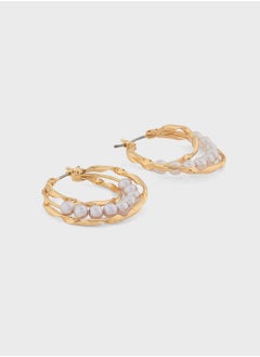ELLA Pearl Hoop Earrings  - Image 2
