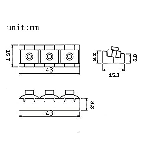 JD.Moon R3 Electric Guitar String Locking Nut for Floyd Rose Tremolo Bridge 43mm (Chrome with Black nut) - Image 3